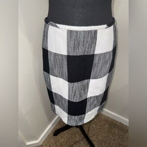 Focus 2000 Buffalo Plaid Midi Pencil Skirt- Size 4